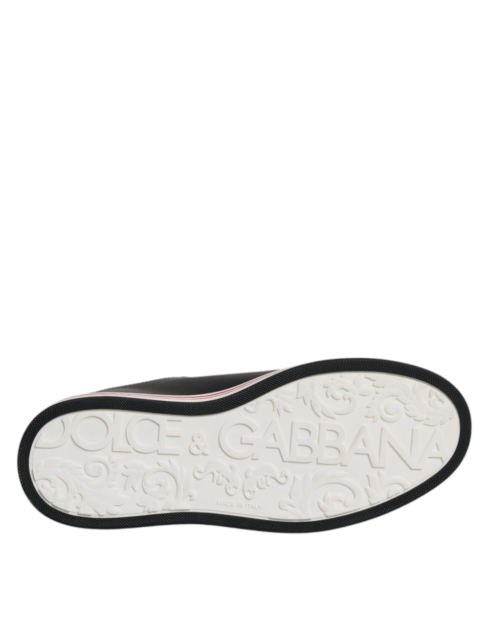 Dolce & Gabbana Calf Leather Low-Top Sneakers in Black and White