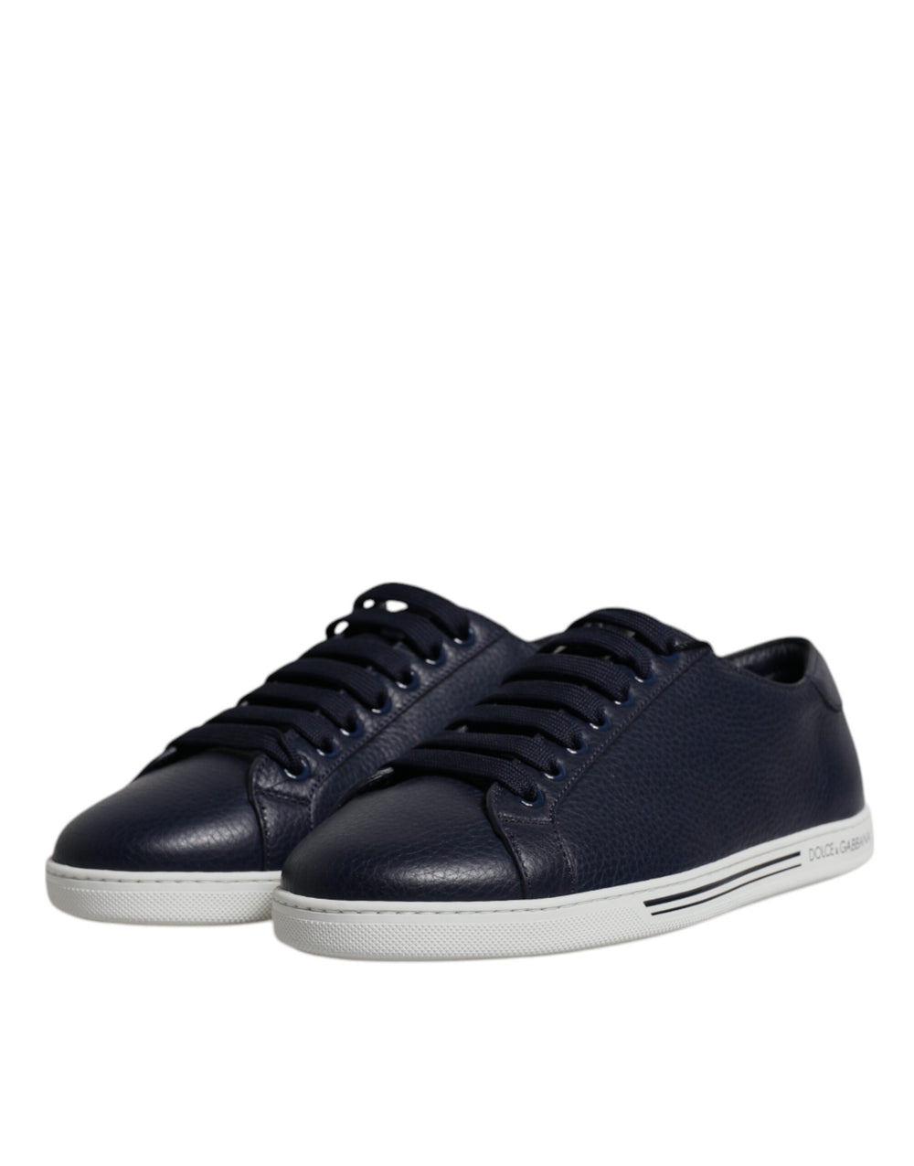 Dolce & Gabbana Saint Tropez Leather Sneakers in Blue
