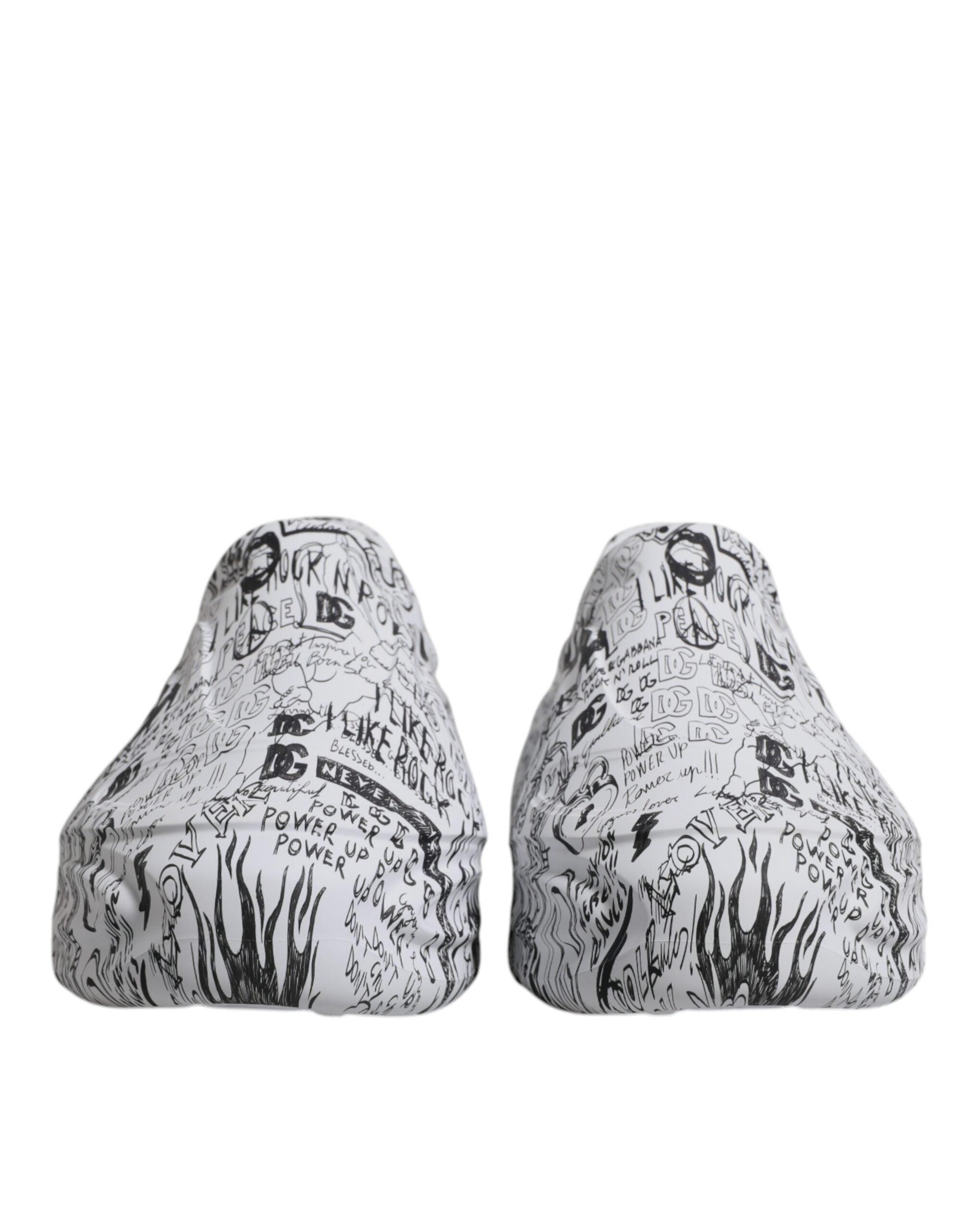 White Black Graffiti Daymaster Sneakers Shoes mens luxury fashion - Mens Edit
