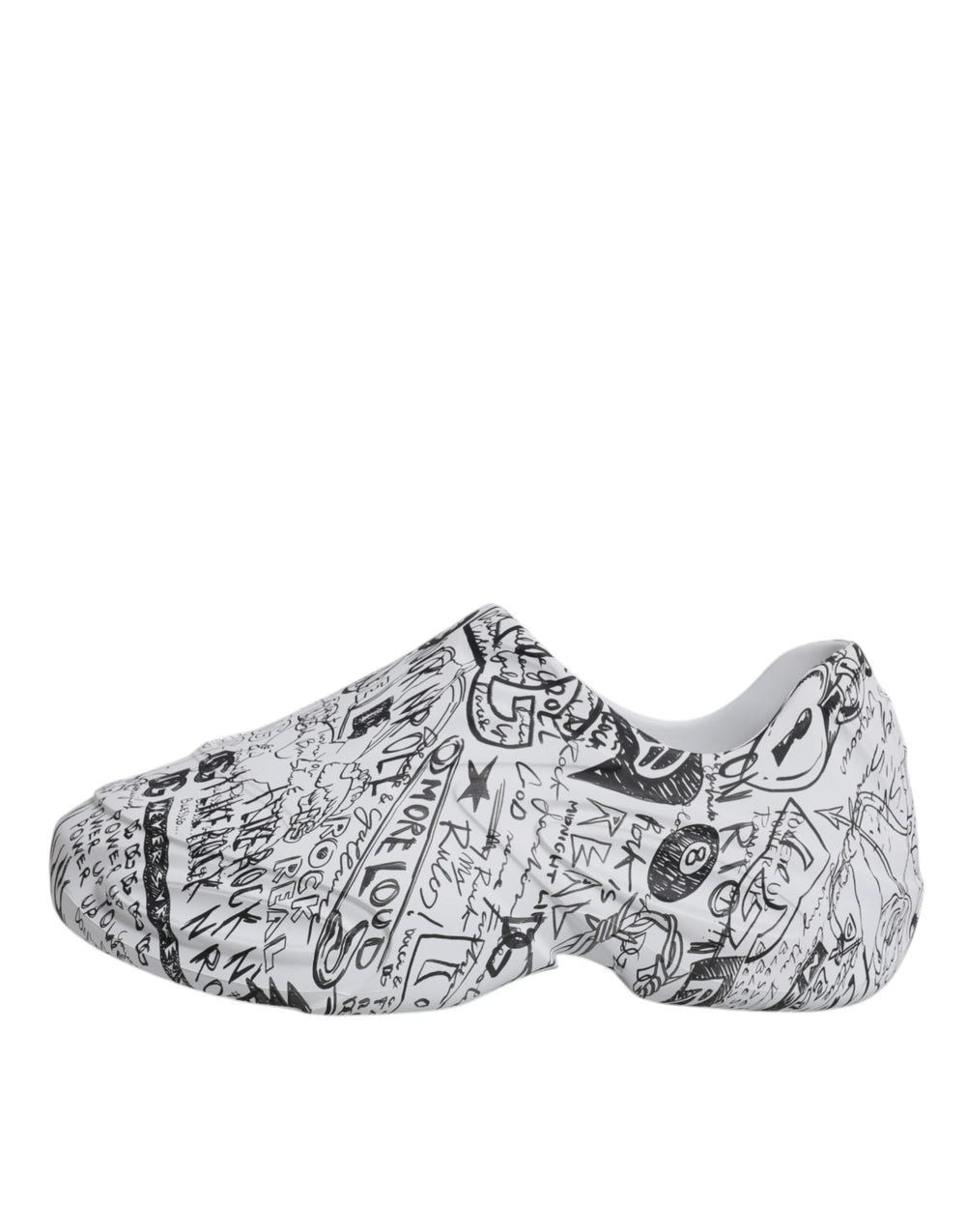 Dolce & Gabbana Calf Leather Daymaster Sneakers in White and Black