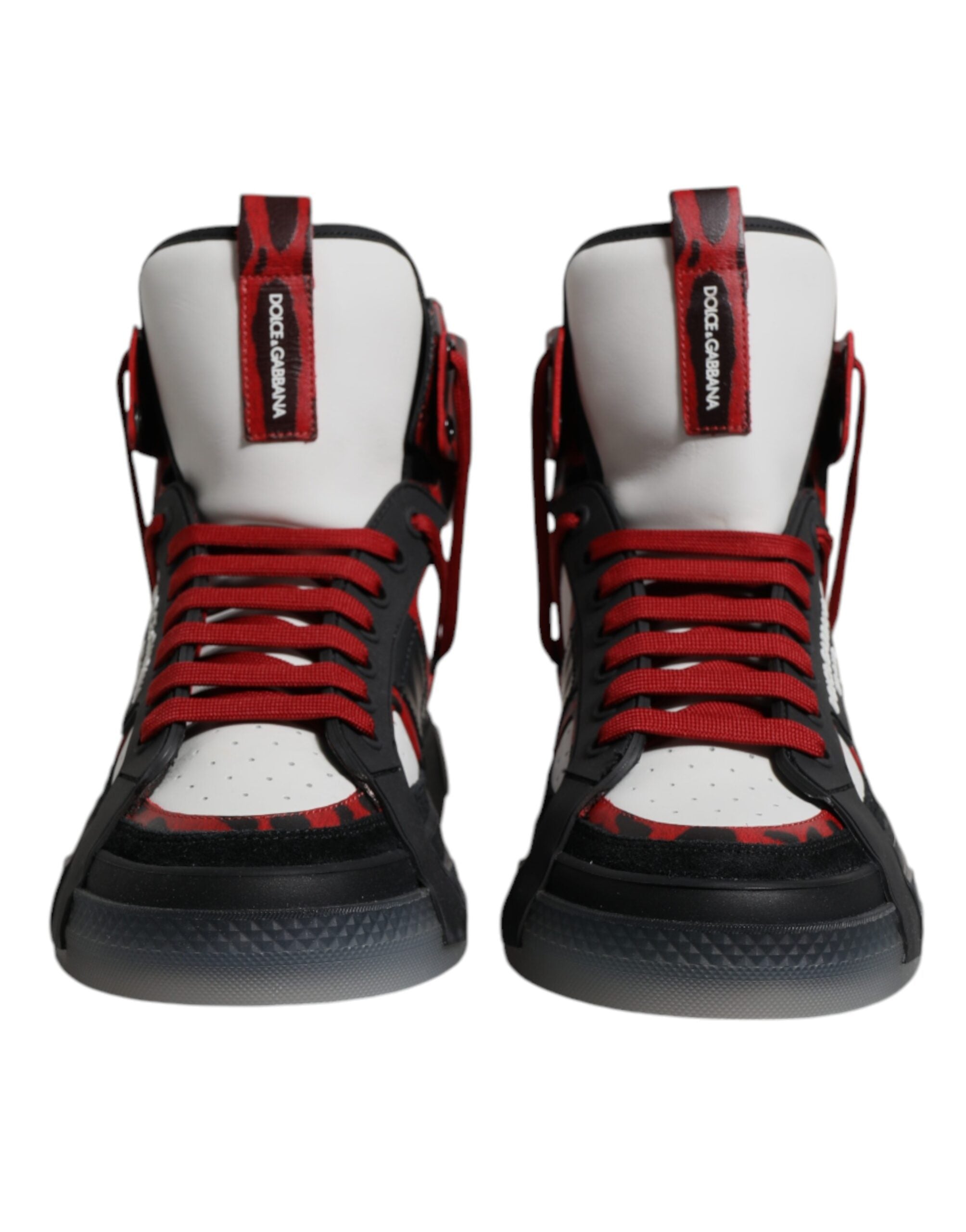 Multicolor Leather High Top Sneakers Shoes mens luxury fashion - Mens Edit