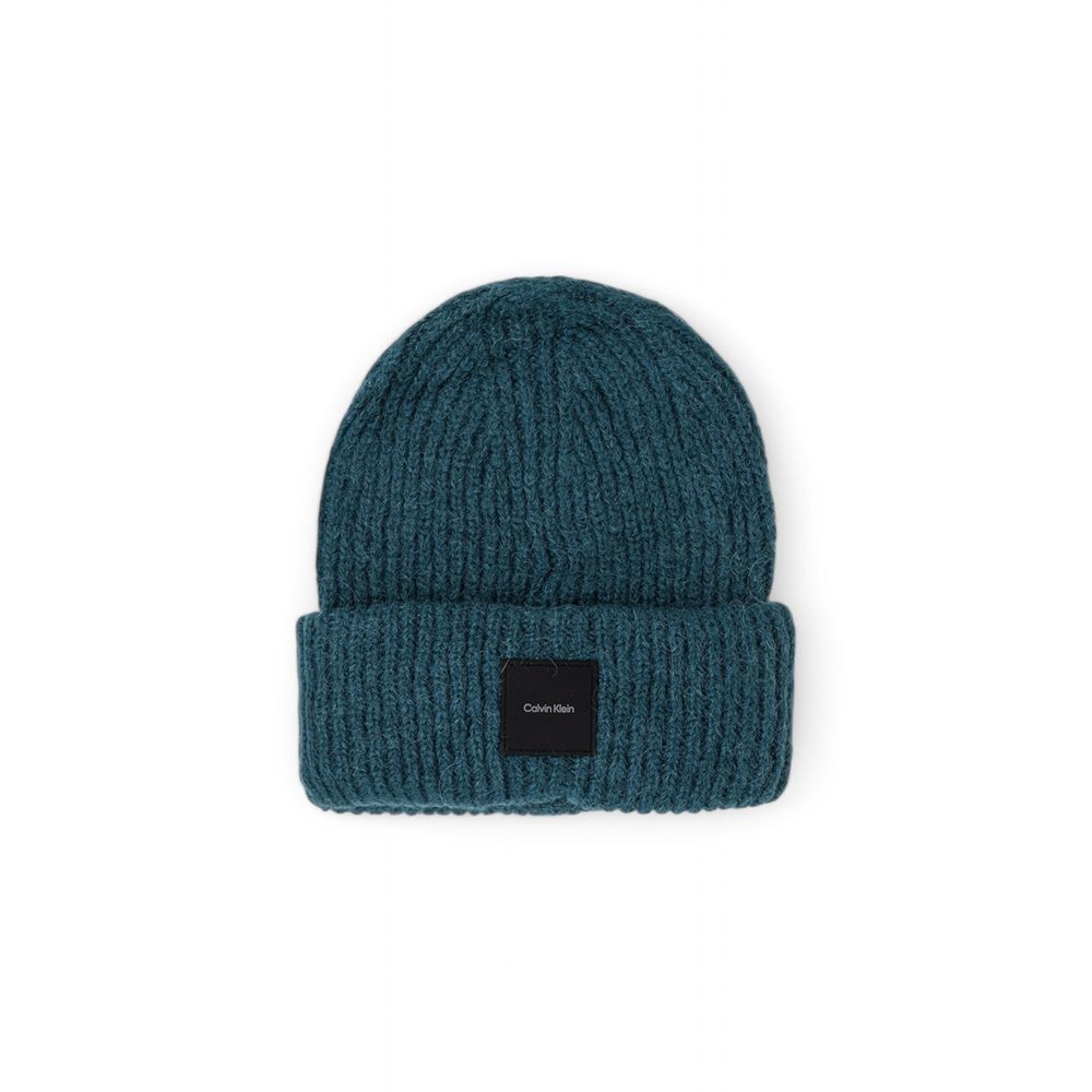 Calvin Klein Green Alpaca Leather Cap