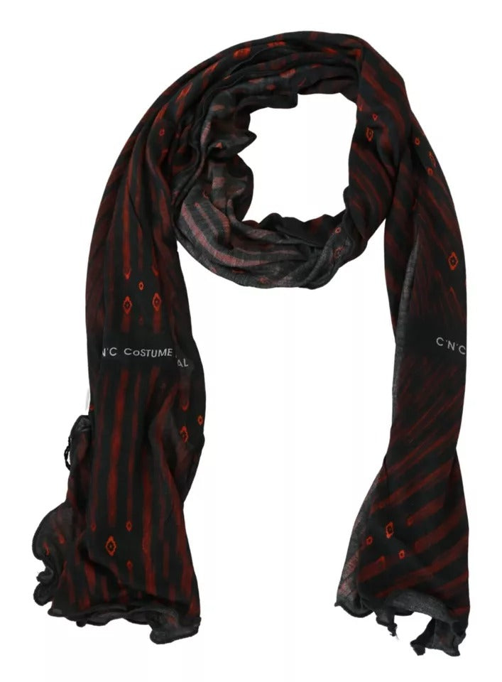 Dolce & Gabbana Viscose Scarf in Black and Red
