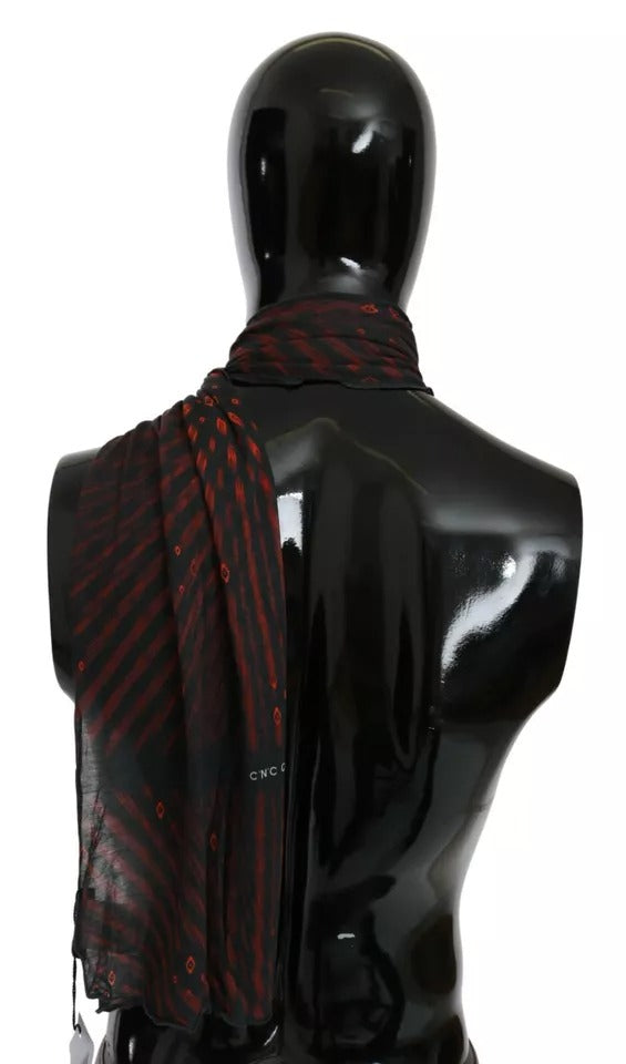 Dolce & Gabbana Viscose Scarf in Black and Red