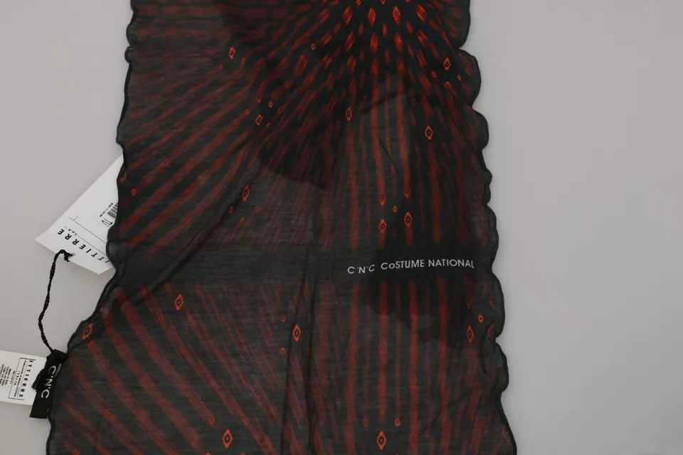 Dolce & Gabbana Viscose Scarf in Black and Red