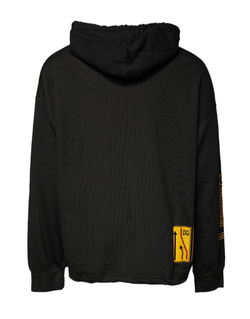 Dolce & Gabbana 100% Cotton Hooded Pullover Sweater in Black