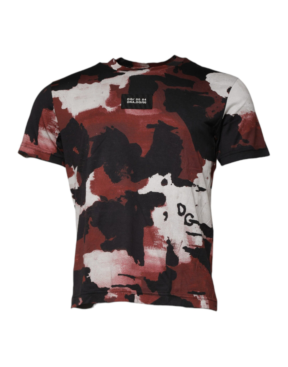 Dolce & Gabbana 100% Cotton Camouflage Crew Neck T-shirt in Multicolor