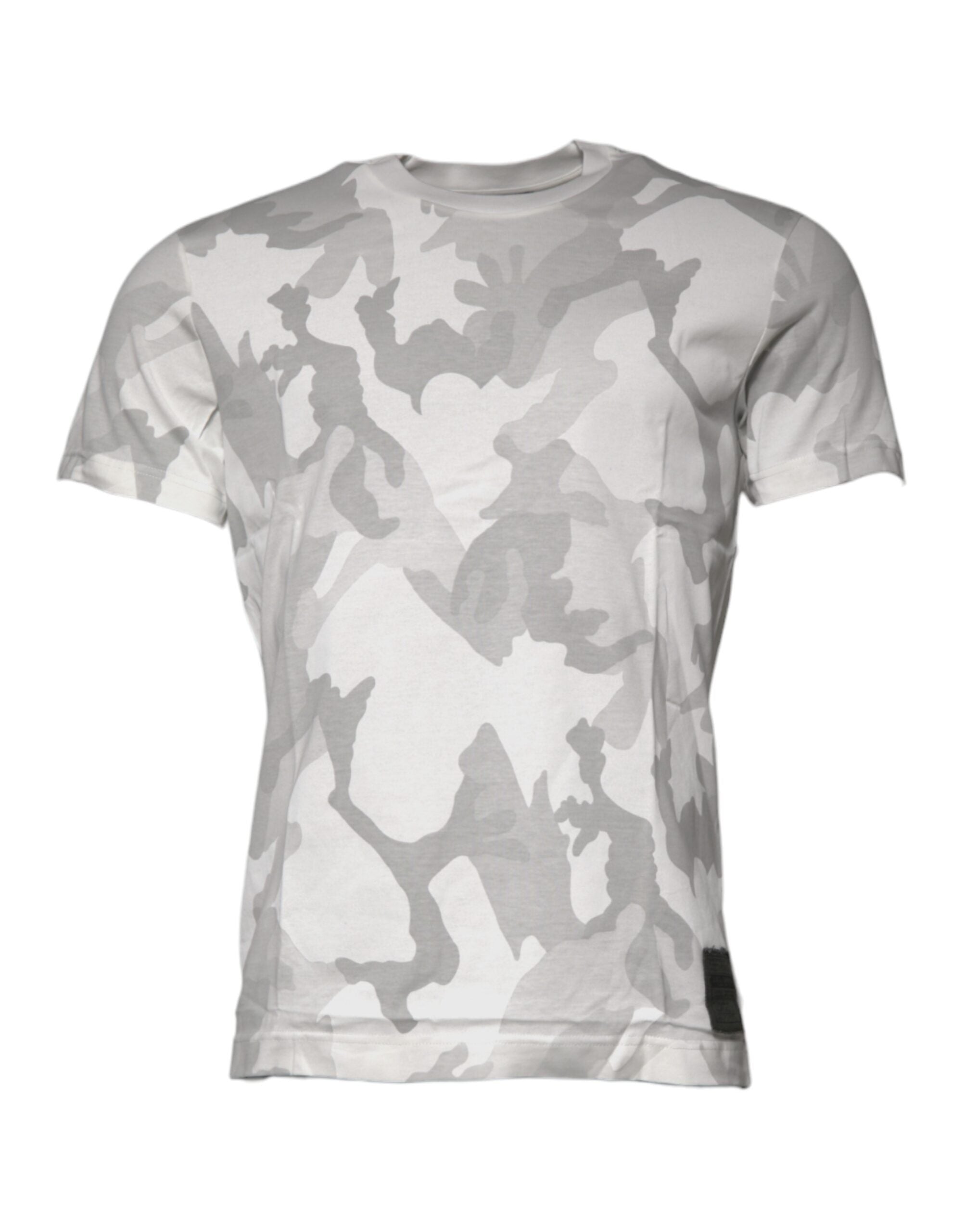 Dolce & Gabbana T-shirt από 100% βαμβάκι σε Λευκό και Γκρι Camouflage