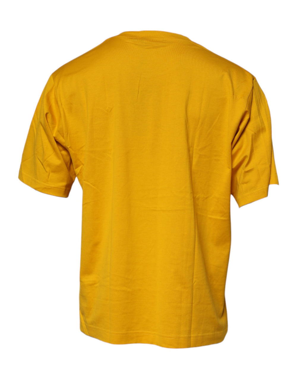 Dolce & Gabbana 100% Cotton Crew Neck T-shirt in Dark Yellow