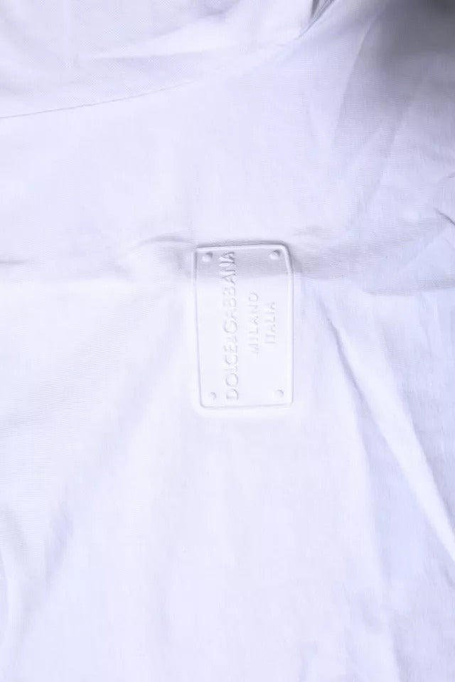 Dolce & Gabbana 100% Cotton Crew Neck T-shirt in White