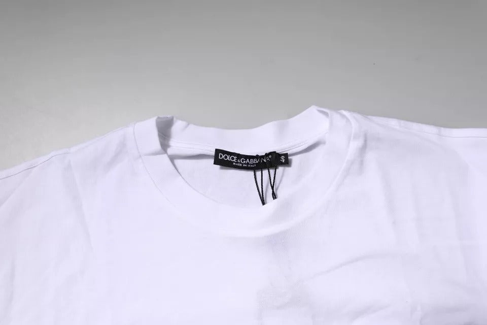 Dolce & Gabbana Cotton Crew Neck T-shirt in White