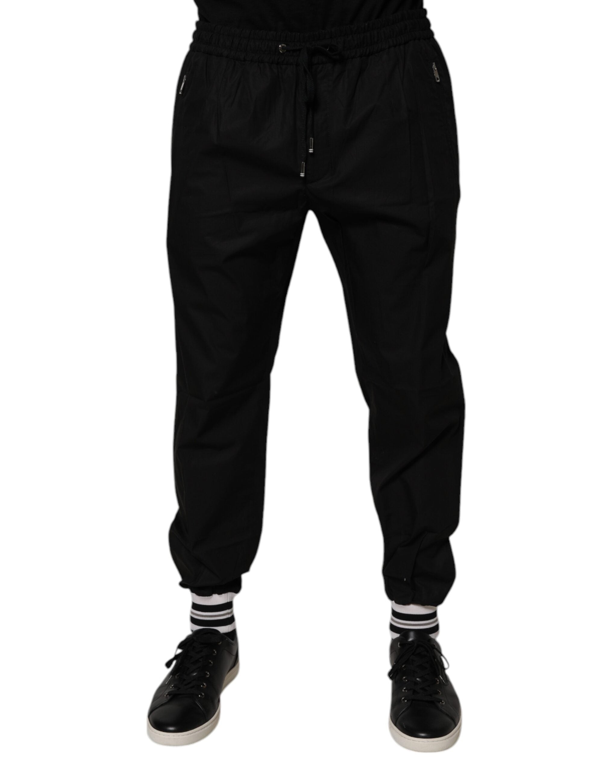 Black Cotton Men Jogger Sweatpants Pants mens luxury fashion - Mens Edit