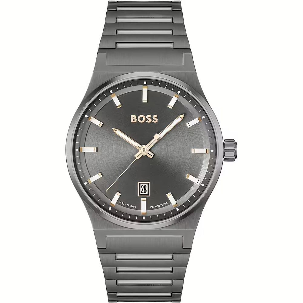 Gray Stainless Steel Dress Watch mens luxury fashion - Mens Edit