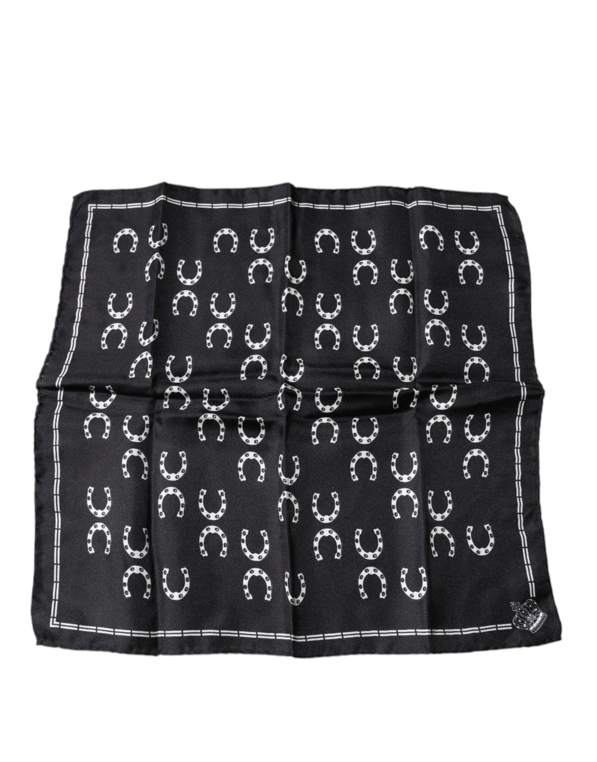 Dolce & Gabbana Τετράγωνο Μαντήλι από 100% Μετάξι σε Μαύρο