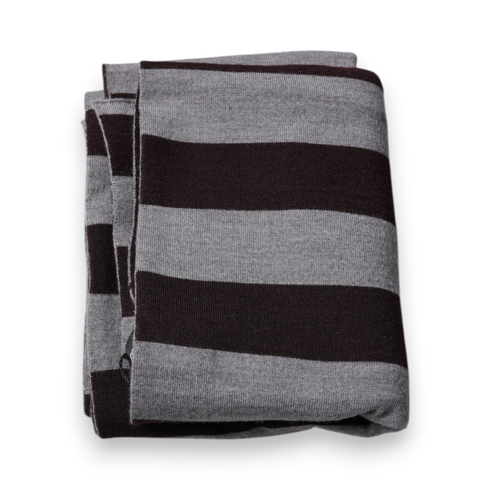 Dolce & Gabbana 100% Virgin Wool Neck Wrap Scarf in Black and Grey