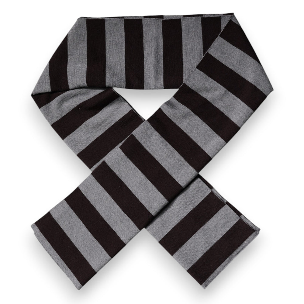 Dolce & Gabbana 100% Virgin Wool Neck Wrap Scarf in Black and Grey