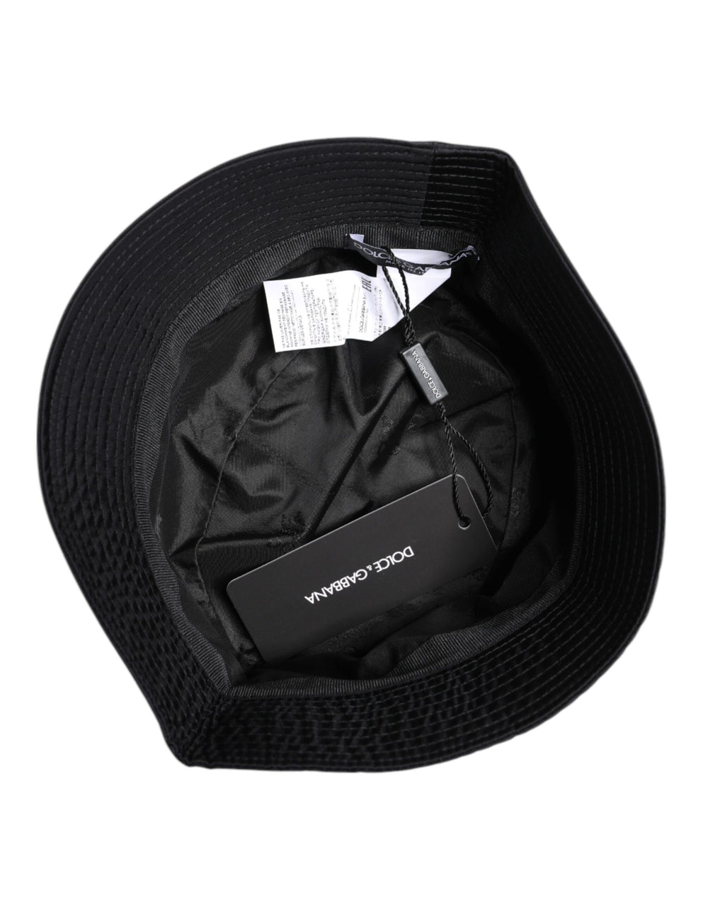Dolce & Gabbana Cotton Wide Brim Bucket Hat in Black