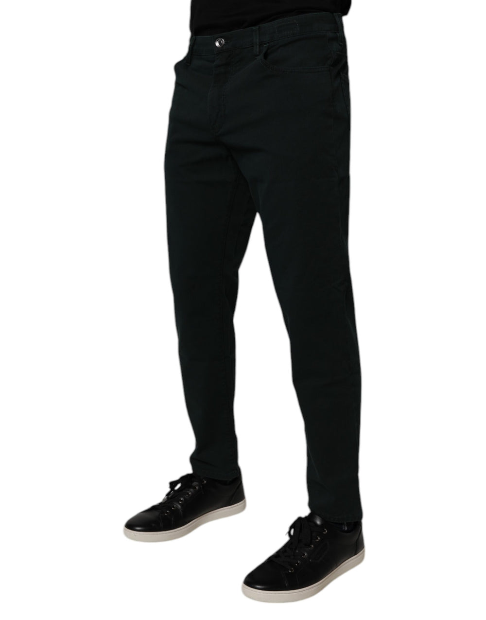 Dolce & Gabbana Cotton Loose Jeans in Dark Green