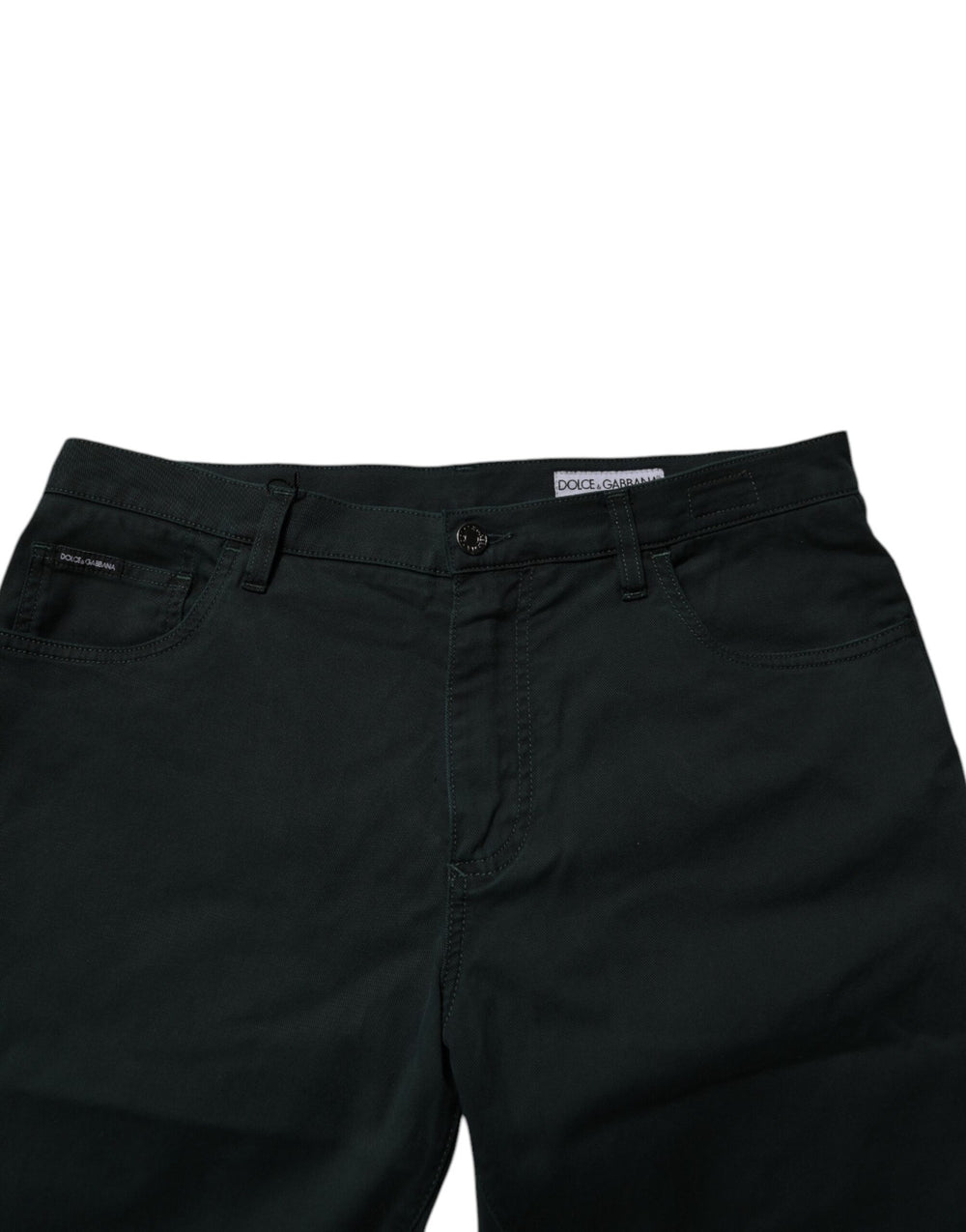 Dolce & Gabbana Cotton Loose Jeans in Dark Green