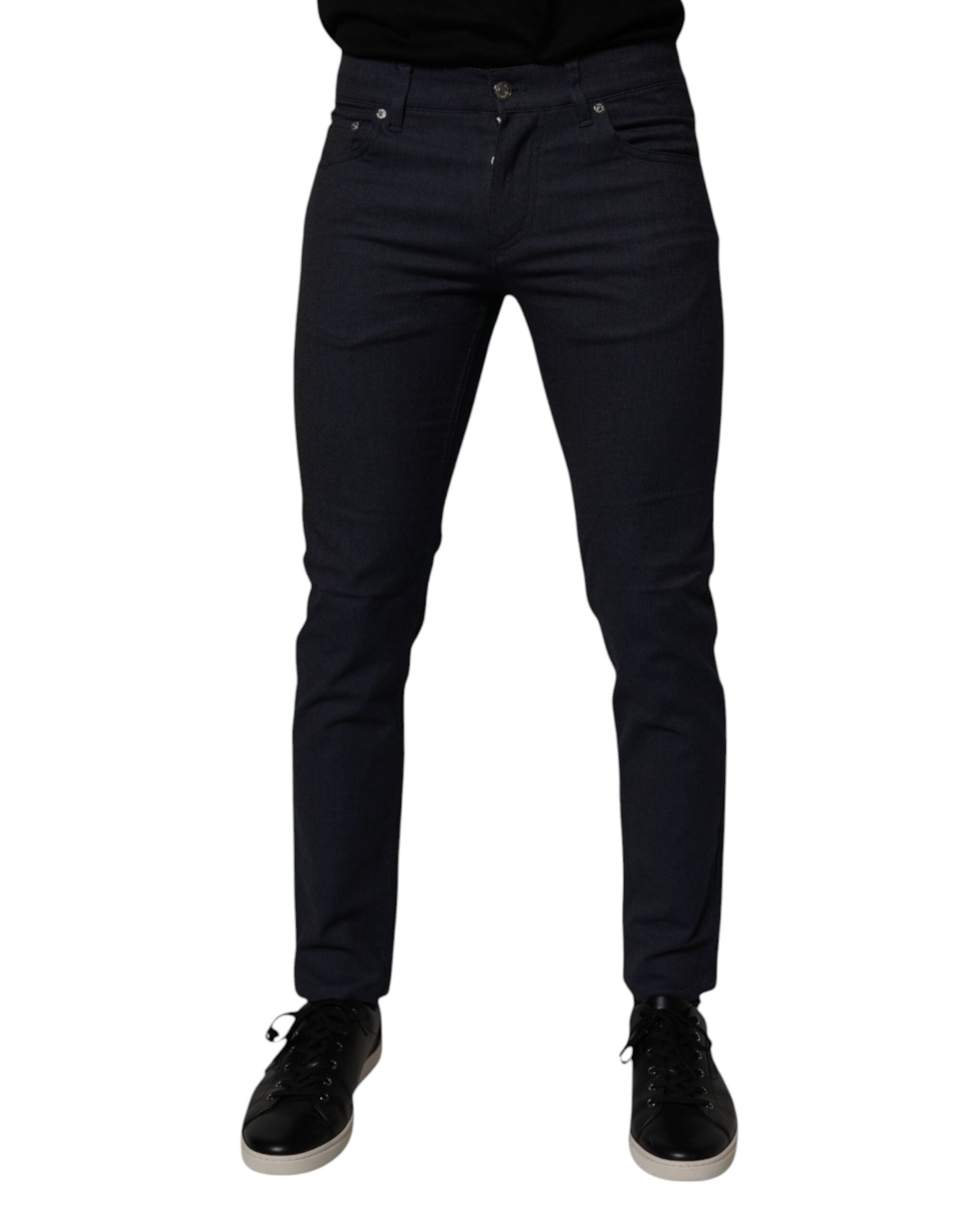 Dolce & Gabbana Βαμβακερό Skinny Jeans σε Σκούρο Μπλε