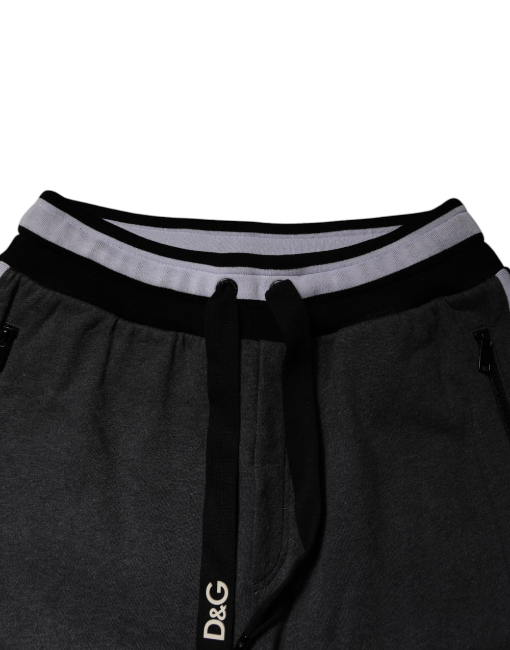 Dolce & Gabbana Cotton-Nylon Sweatpants in Black and Grey