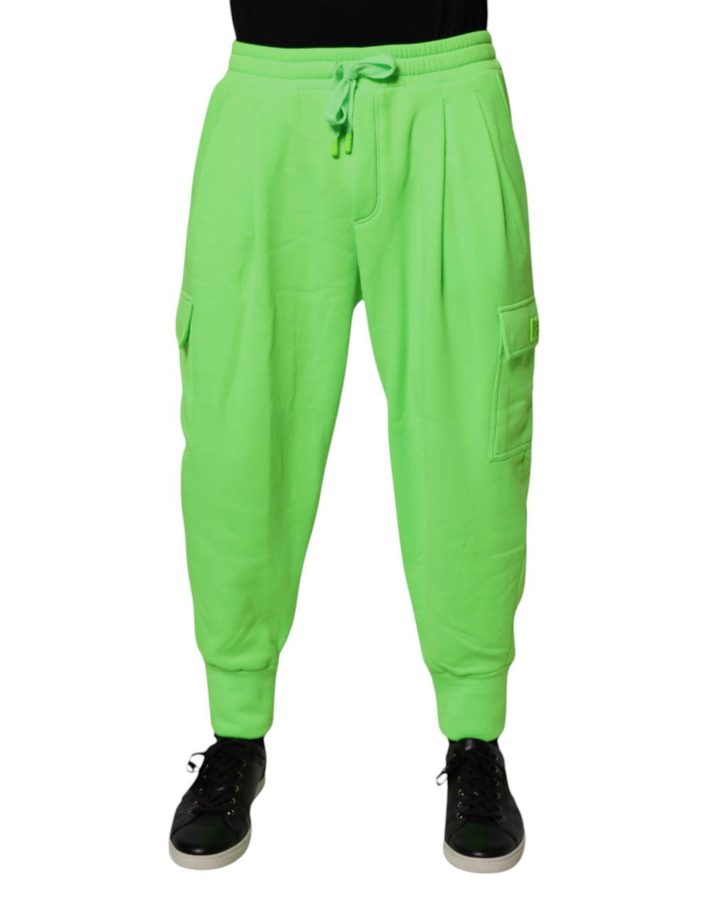 Neon Green Cargo Jogger Men Sweatpants Pants mens luxury fashion - Mens Edit
