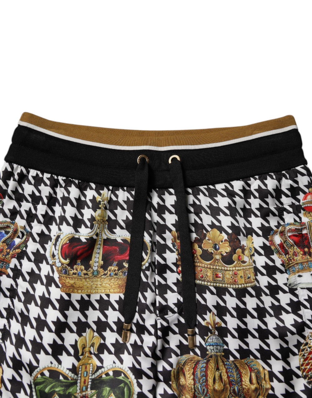 Dolce & Gabbana Houndstooth Crown Print Sweatpants in Multicolor