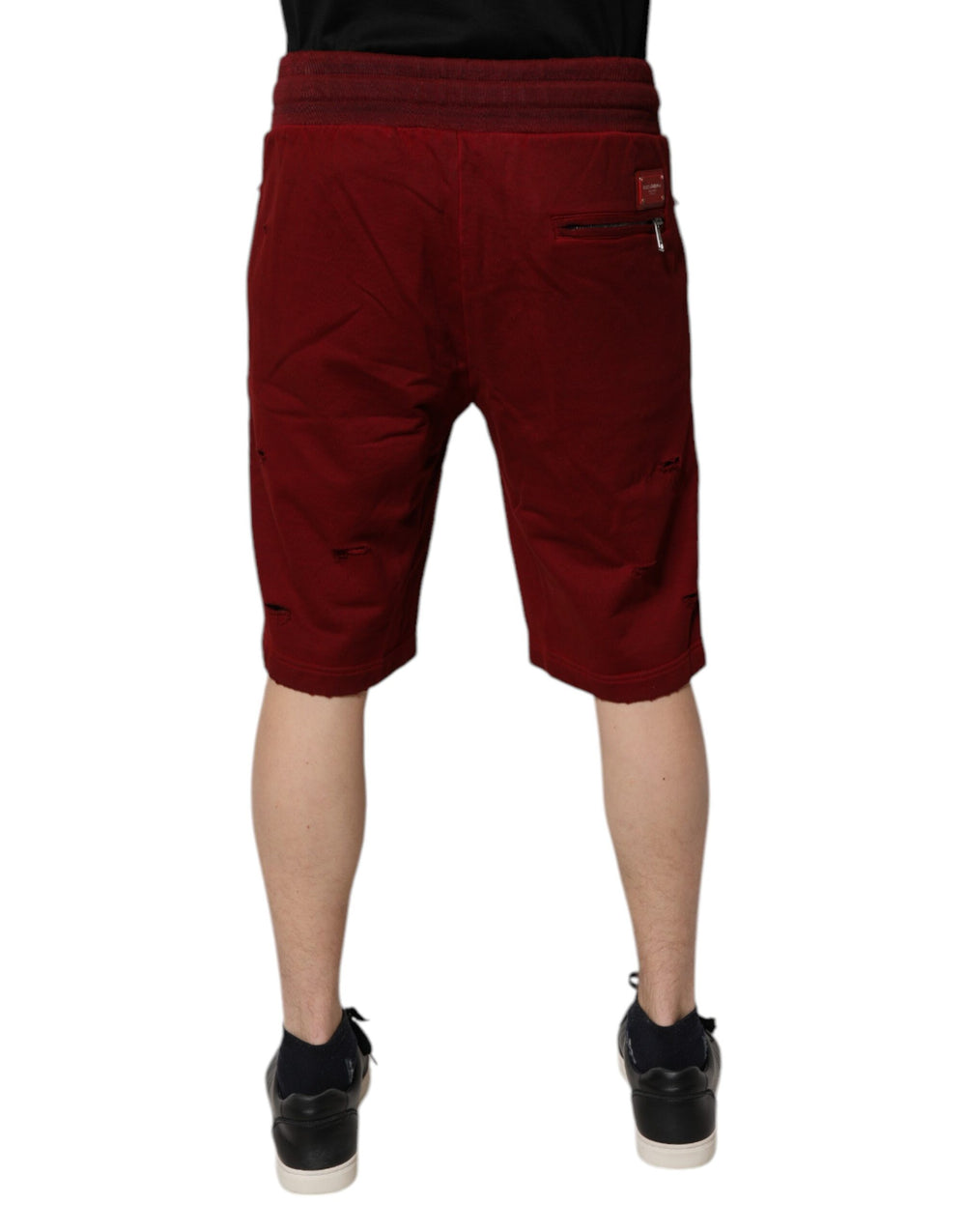 Dolce & Gabbana Cotton Shorts in Maroon