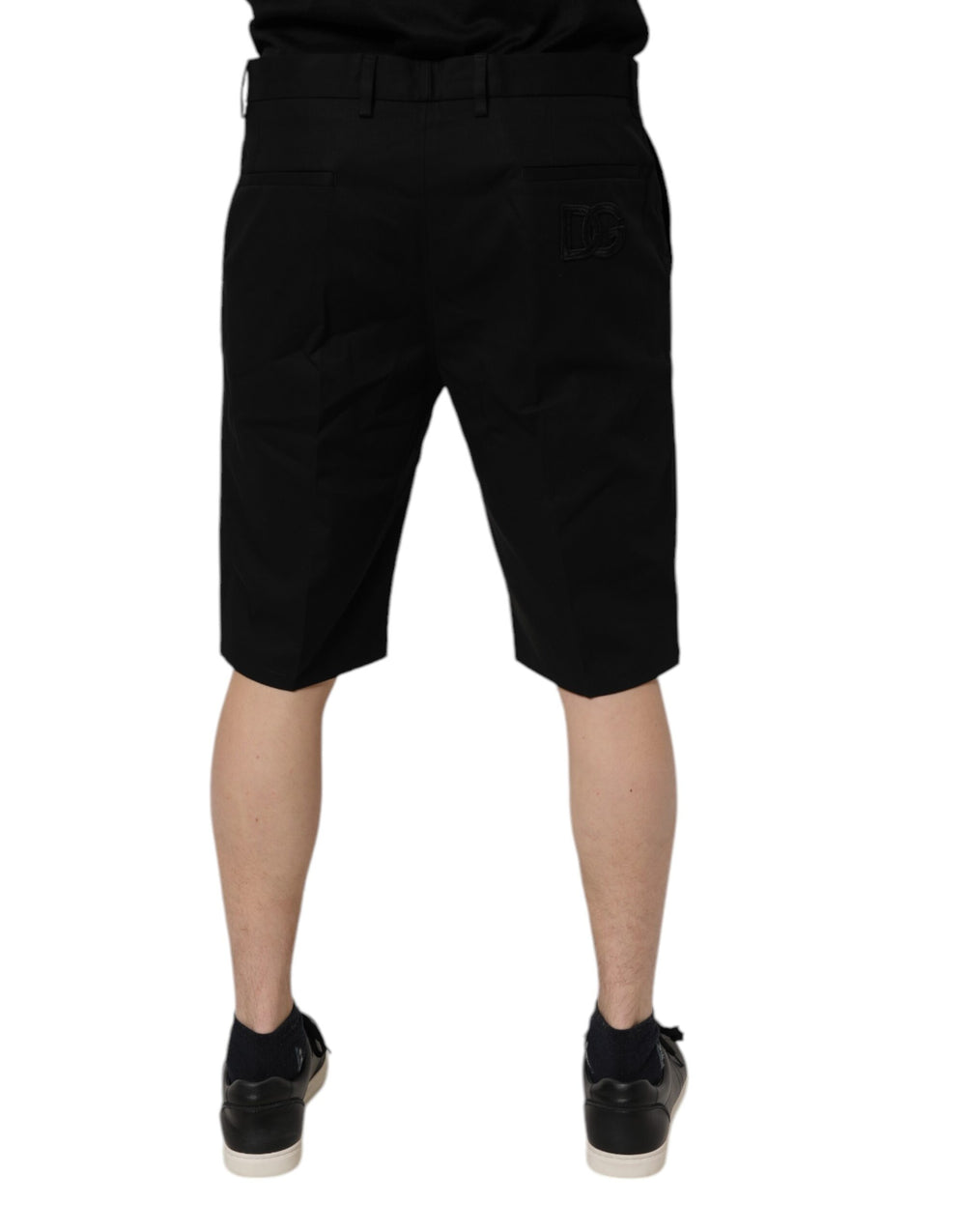 Dolce & Gabbana Cotton Stretch Bermuda Shorts in Black