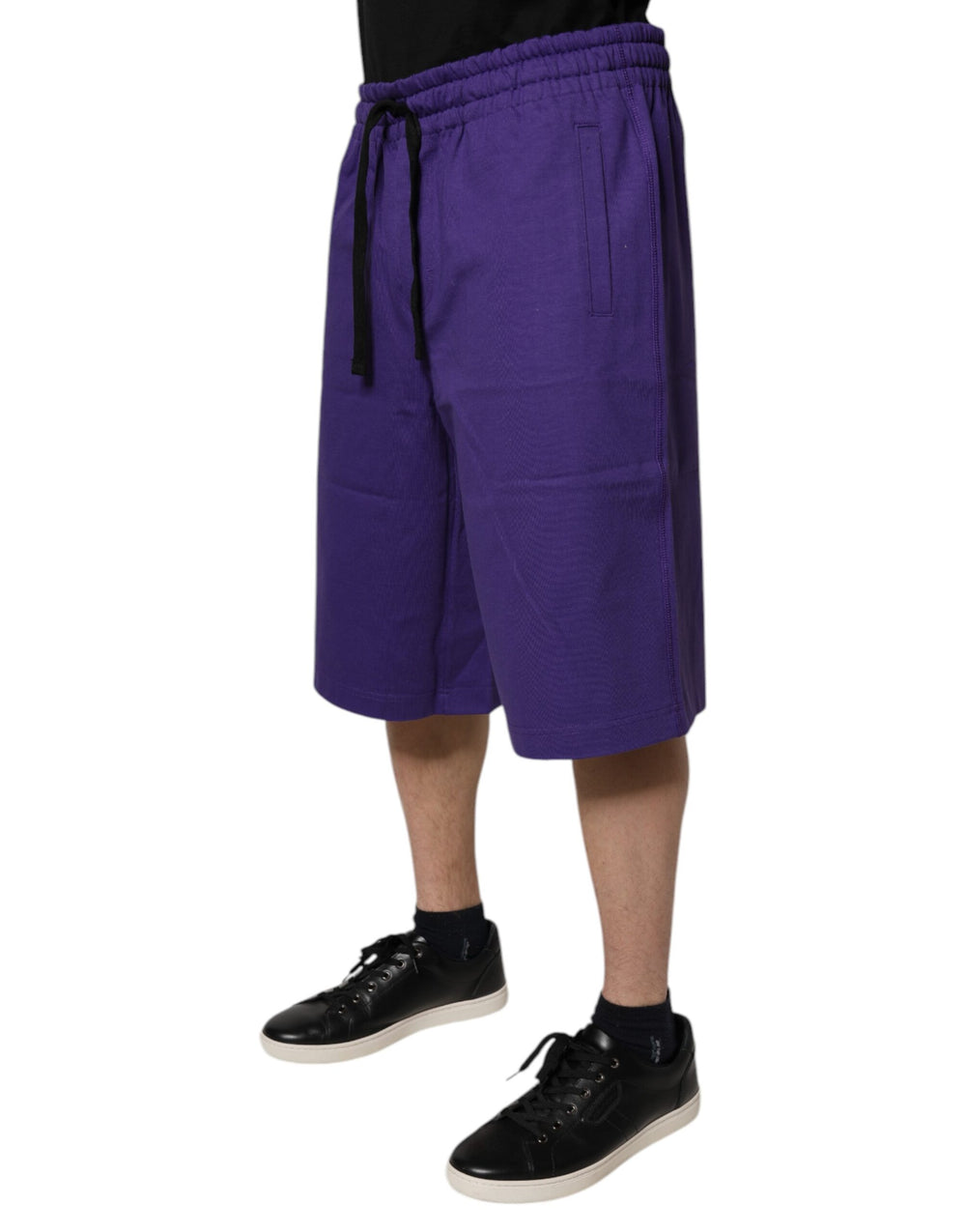 Dolce & Gabbana Cotton Bermuda Shorts in Purple