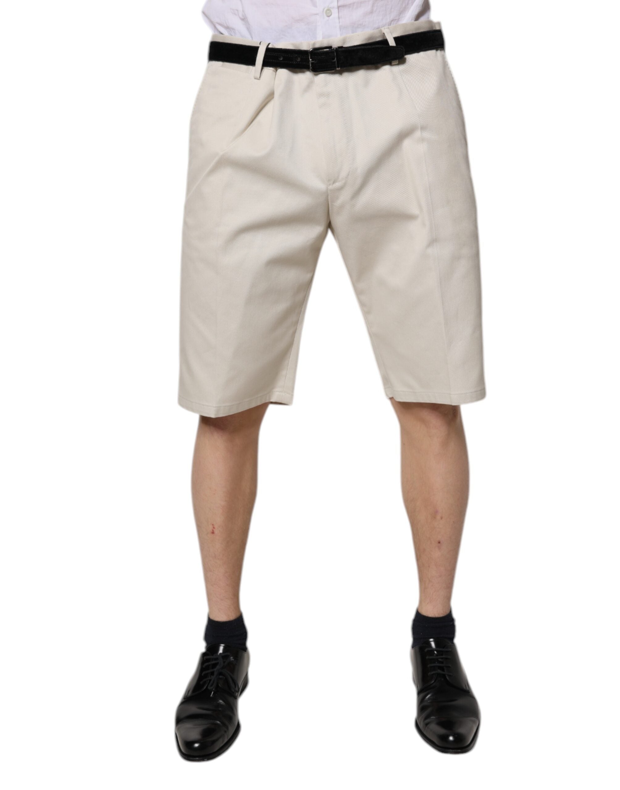 Dolce & Gabbana Βαμβακερό Stretch Bermuda Shorts σε Μπεζ