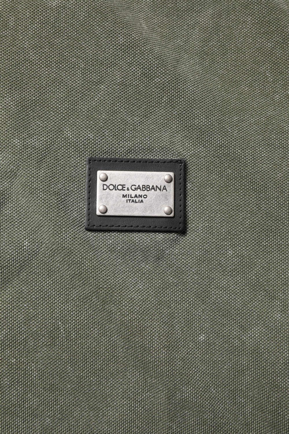 Dolce & Gabbana Cotton Polo Shirt in Army Green