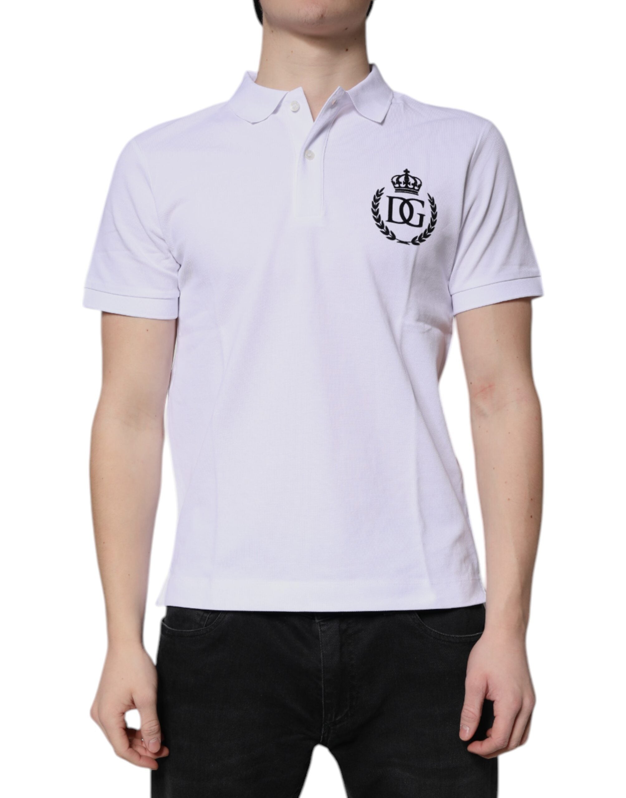 Dolce & Gabbana Polo από 100% βαμβάκι σε Λευκό