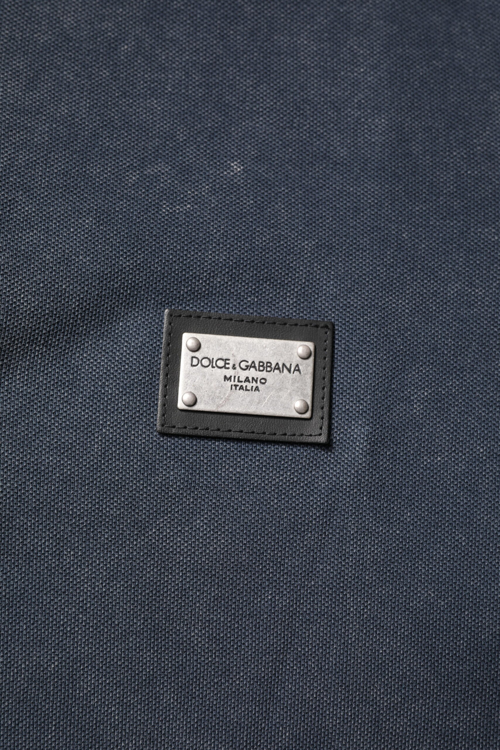Dolce & Gabbana Cotton Polo Shirt in Dark Blue