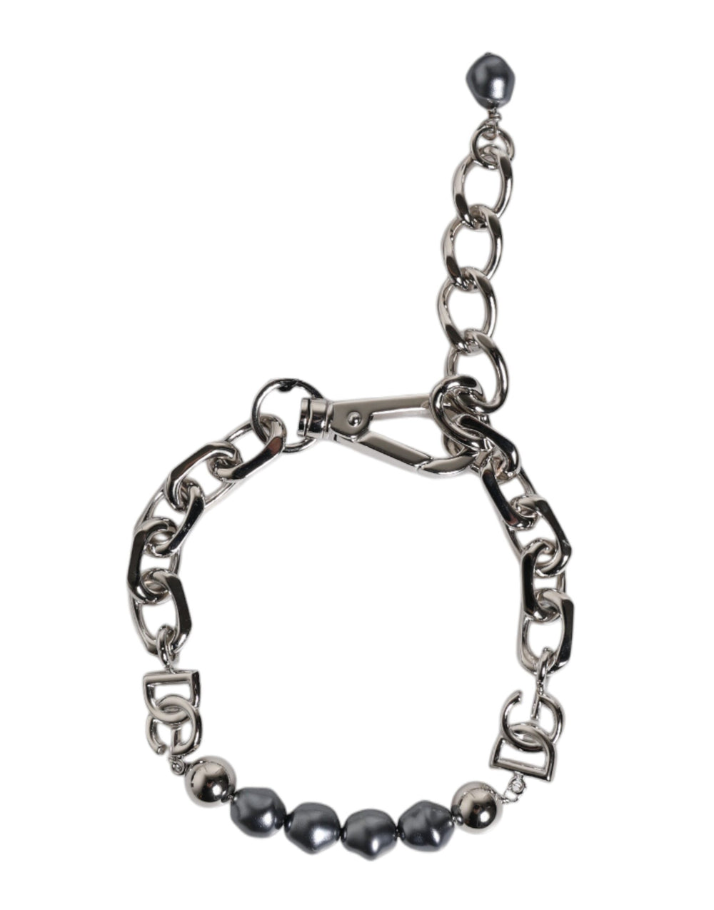 Dolce & Gabbana Silver-Tone Chain Bracelet with Pearls