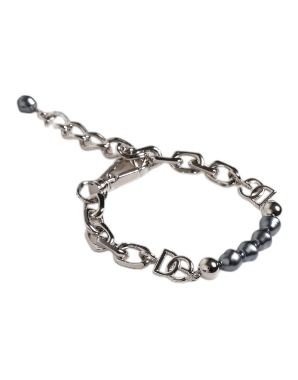 Dolce & Gabbana Silver-Tone Chain Bracelet with Pearls