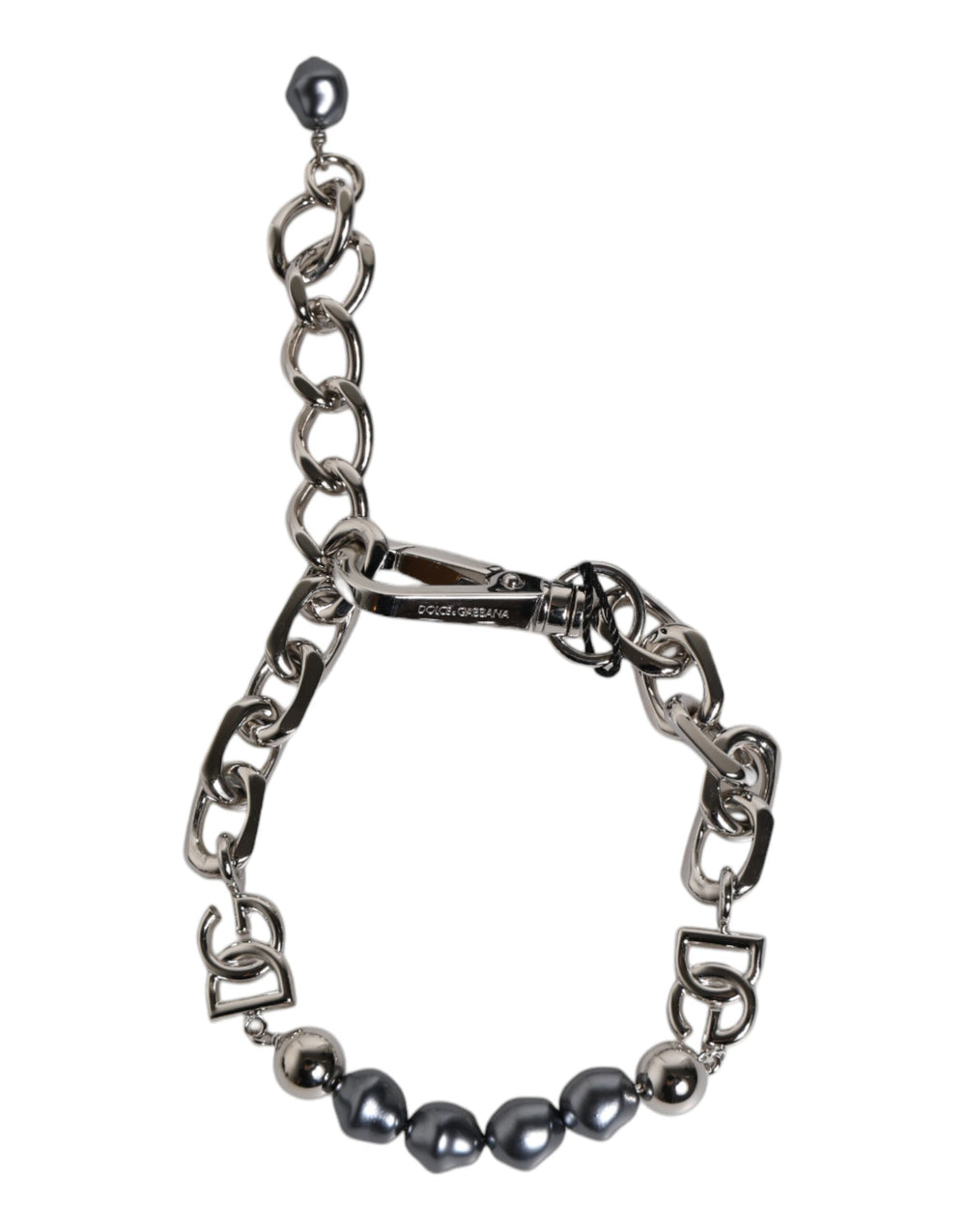 Dolce & Gabbana Silver-Tone Chain Bracelet with Pearls