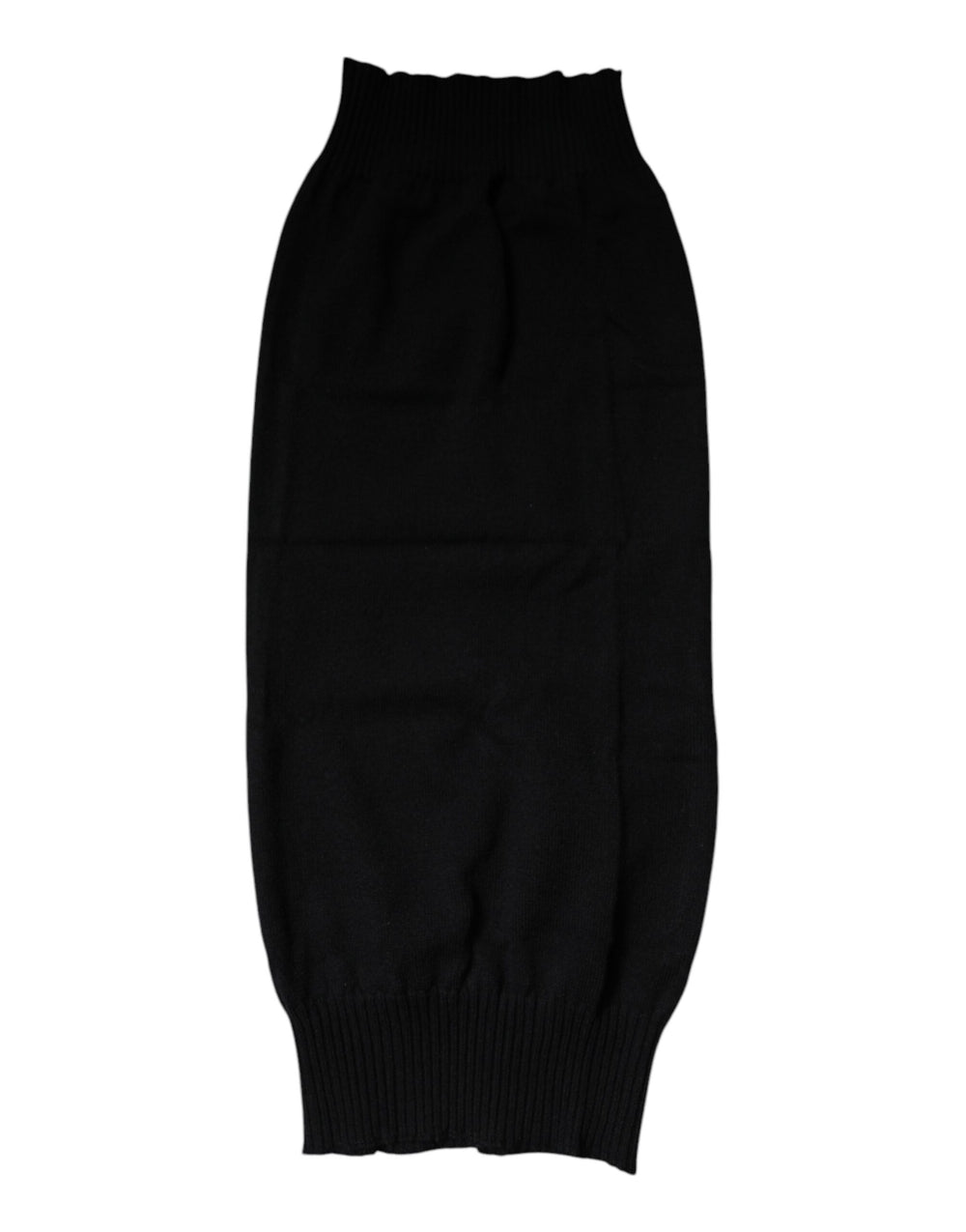 Black Cashmere Knitted Neck Warmer Foulard Scarf mens luxury fashion - Mens Edit