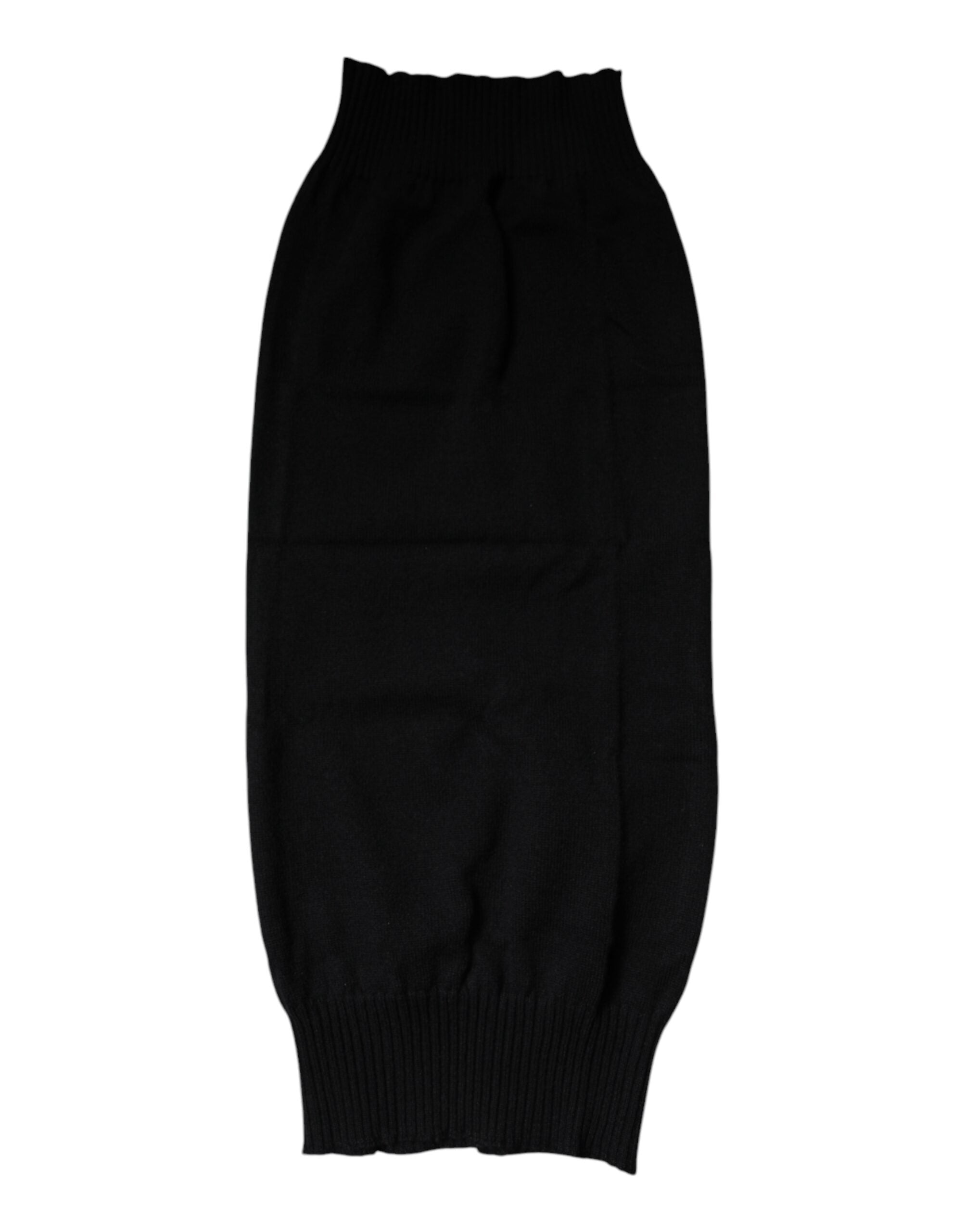 Black Cashmere Knitted Neck Warmer Foulard Scarf mens luxury fashion - Mens Edit