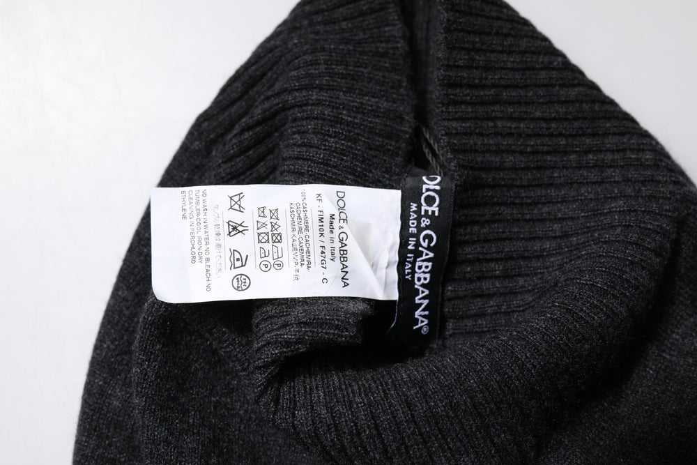 Dolce & Gabbana 100% Cashmere Neck Warmer Scarf in Black