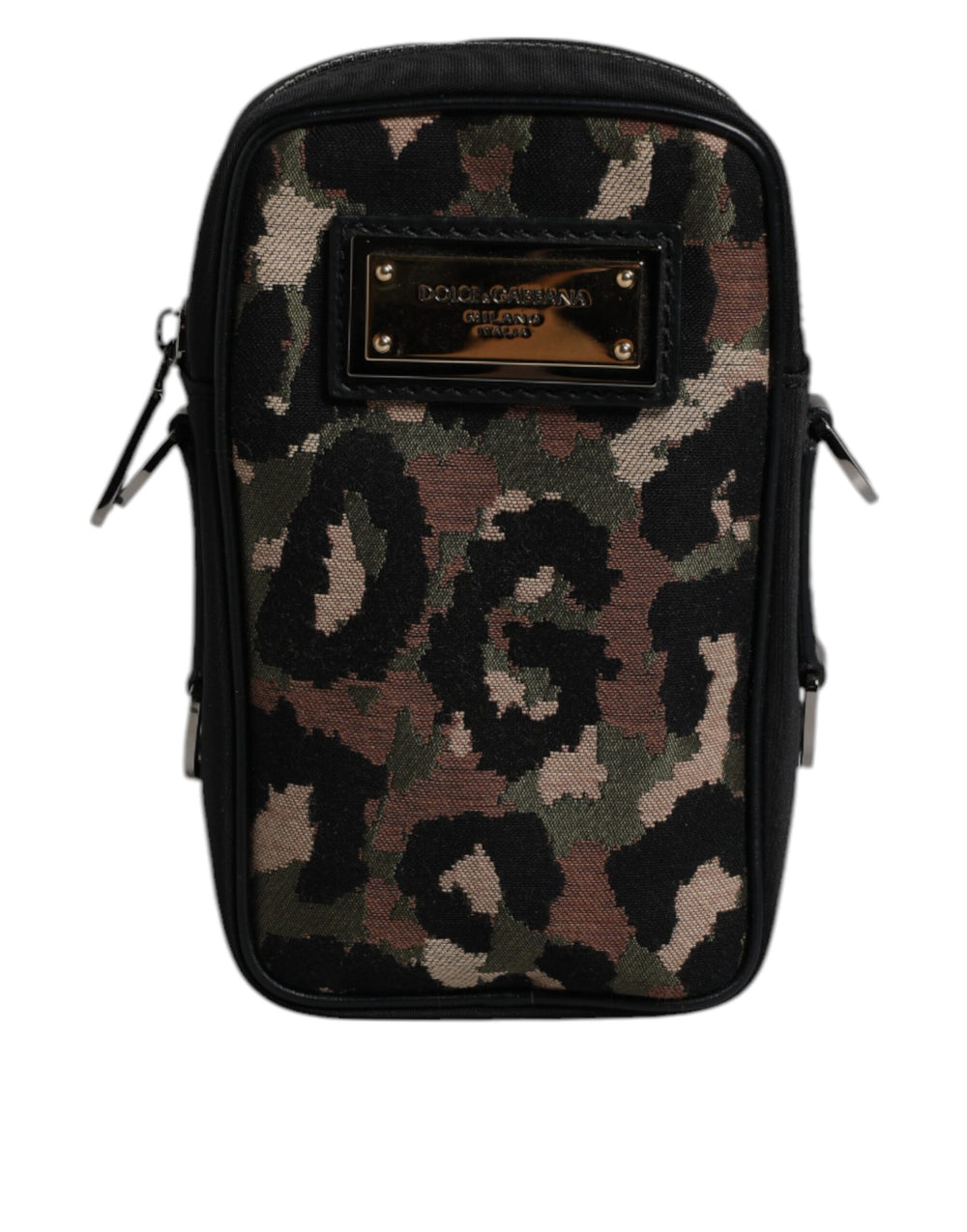 Dolce & Gabbana Leopard Jacquard Neck Strap Bag in Multicolor