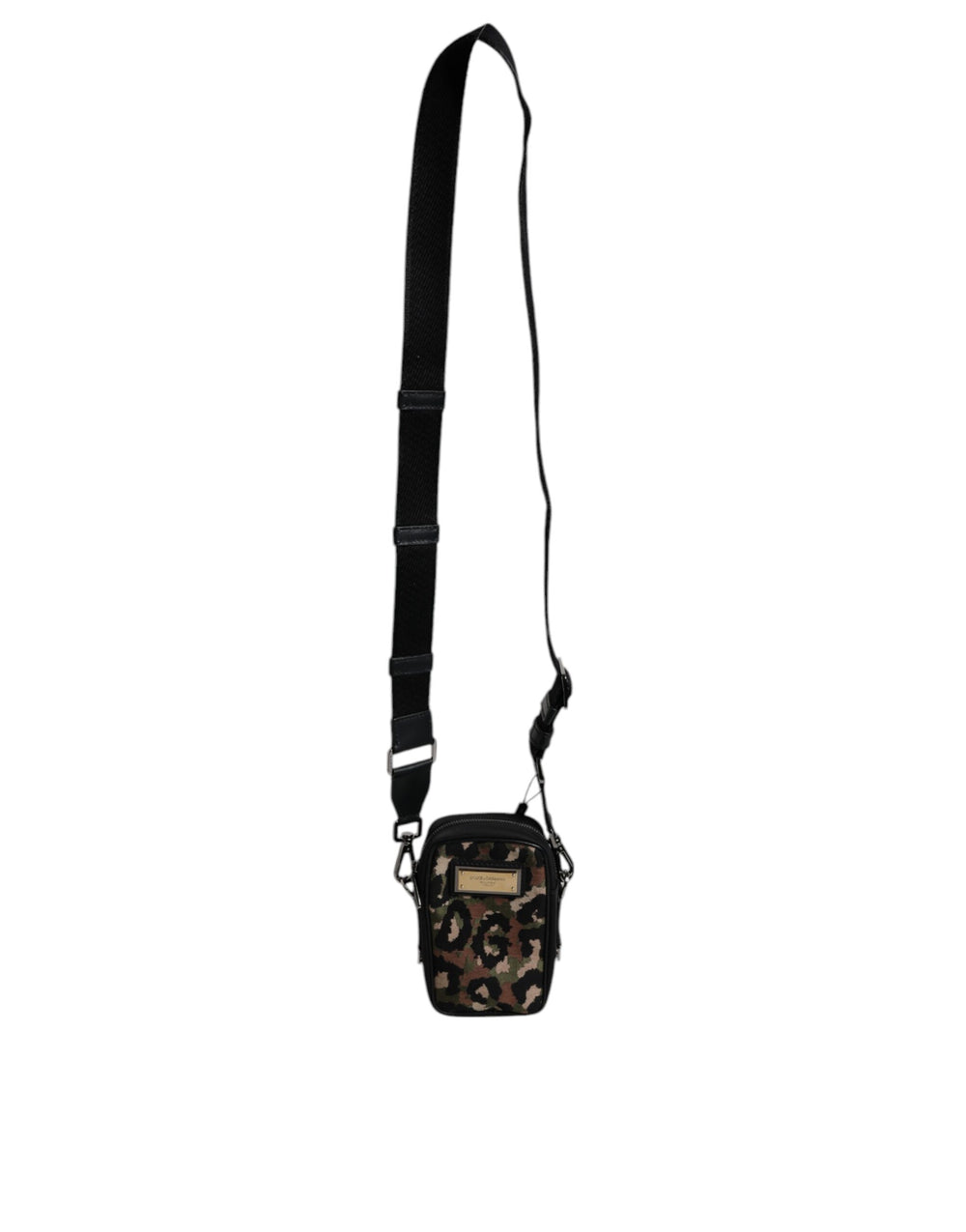 Dolce & Gabbana Leopard Jacquard Neck Strap Bag in Multicolor