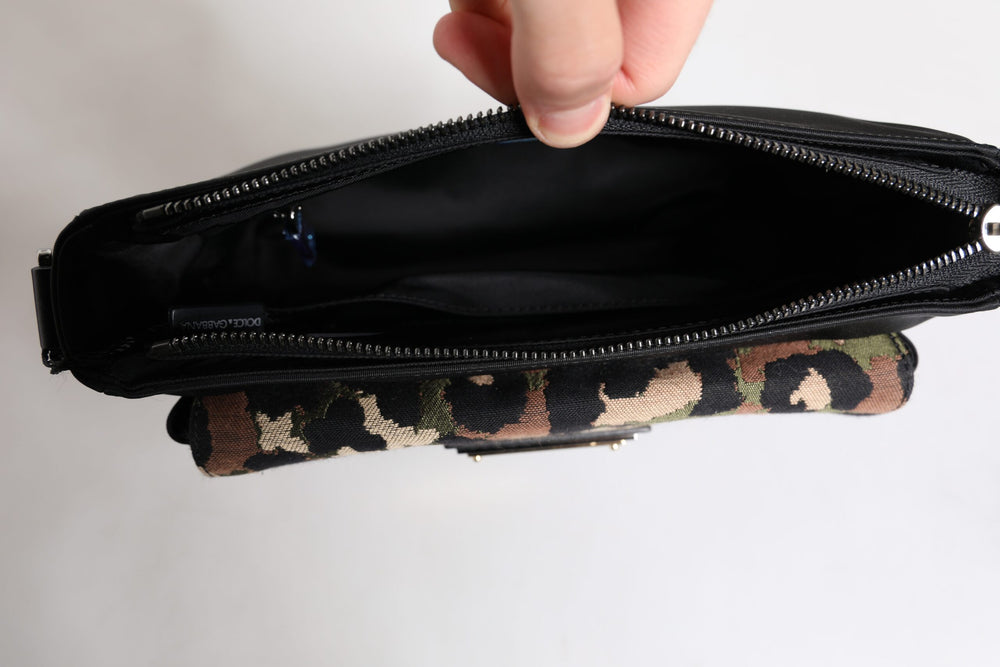 Dolce & Gabbana Leopard Jacquard Crossbody Bag in Multicolor