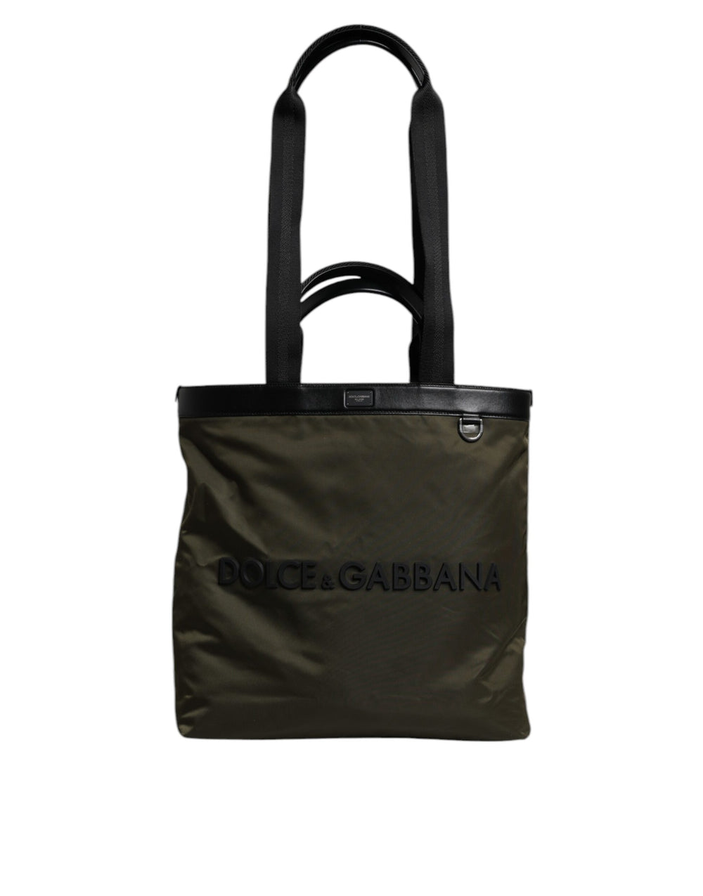 Military Green Nylon Shoulder Strap Tote Bag mens luxury fashion - Mens Edit
