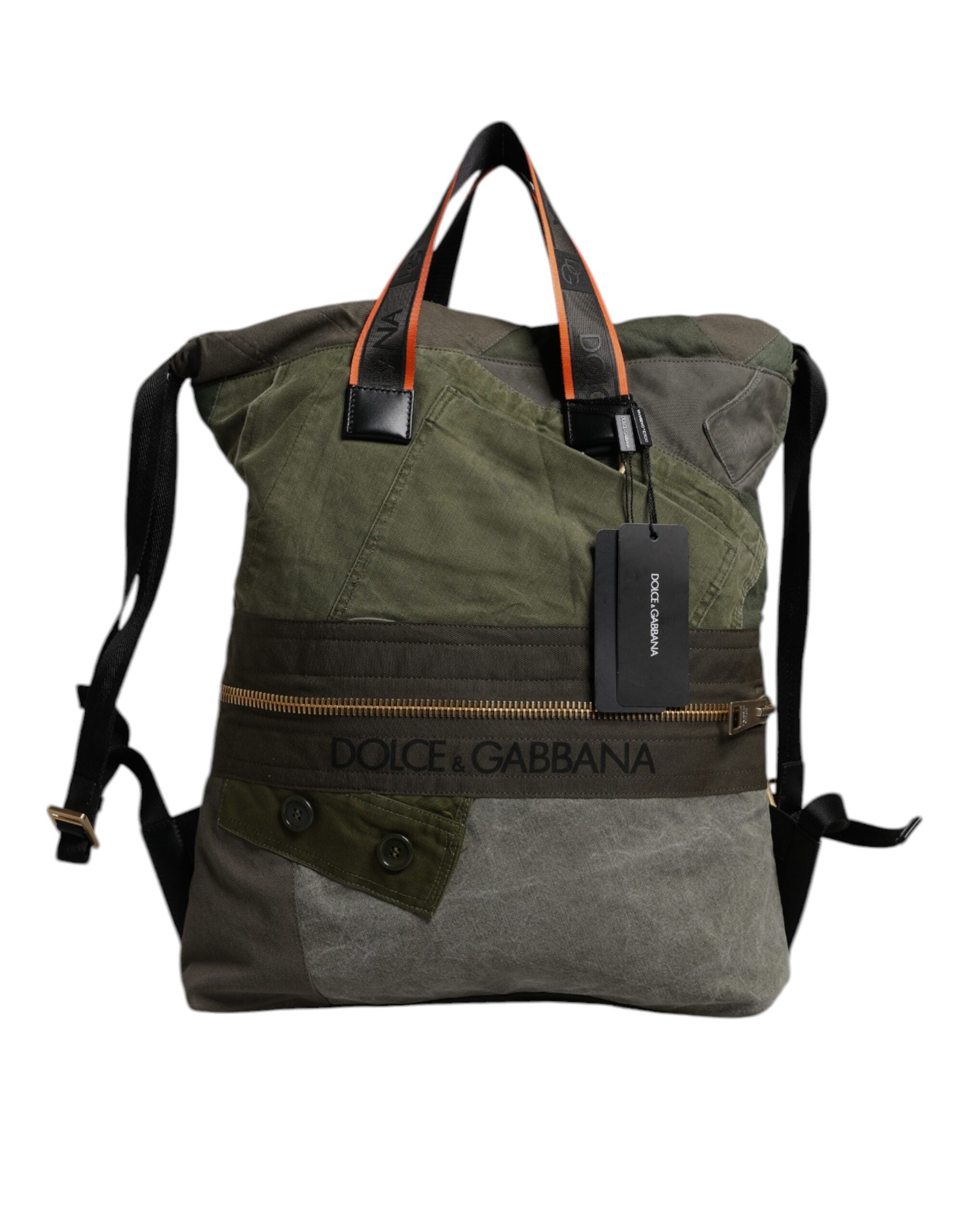 Military Green Patchwork Rucksack Backpack Bag mens luxury fashion - Mens Edit