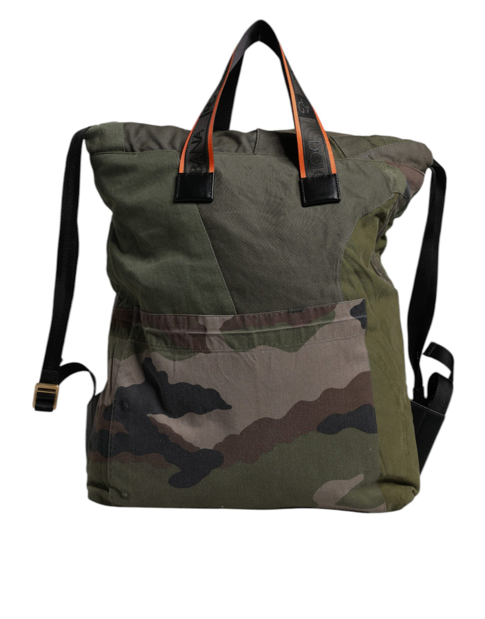 Dolce & Gabbana Military Green Patchwork Rucksack