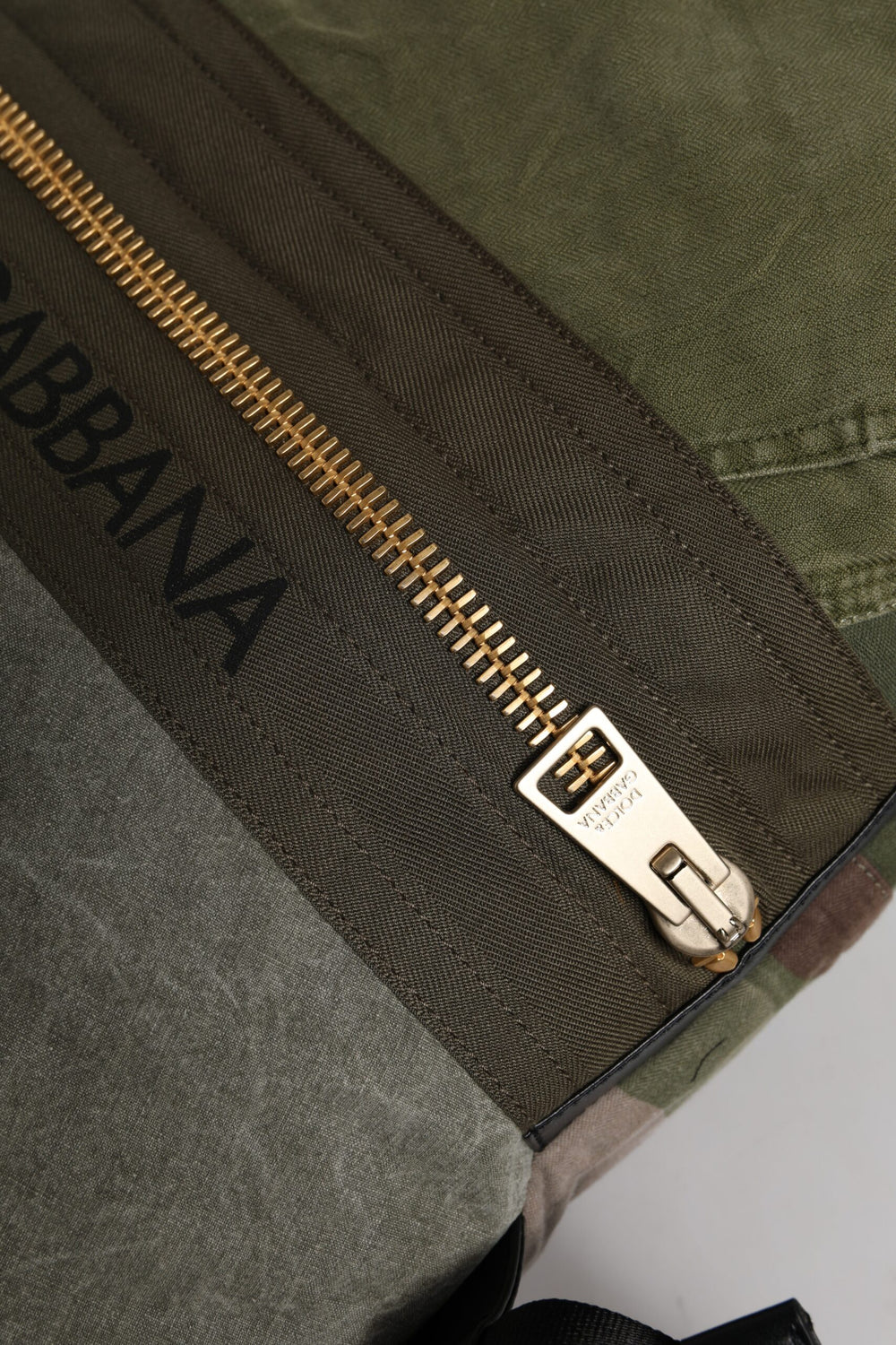 Dolce & Gabbana Military Green Patchwork Rucksack