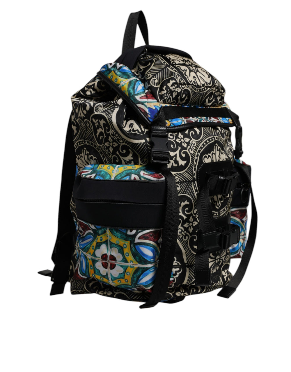 Dolce & Gabbana Maiolica Print Nylon Backpack in Multicolor