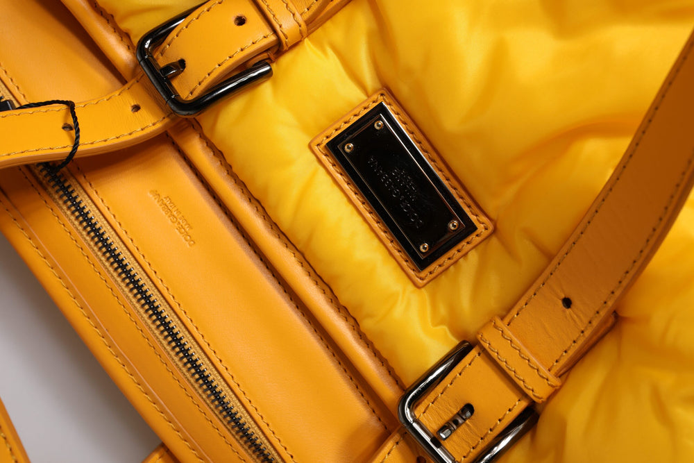 Dolce & Gabbana Nylon Duffle Bag in Yellow Orange
