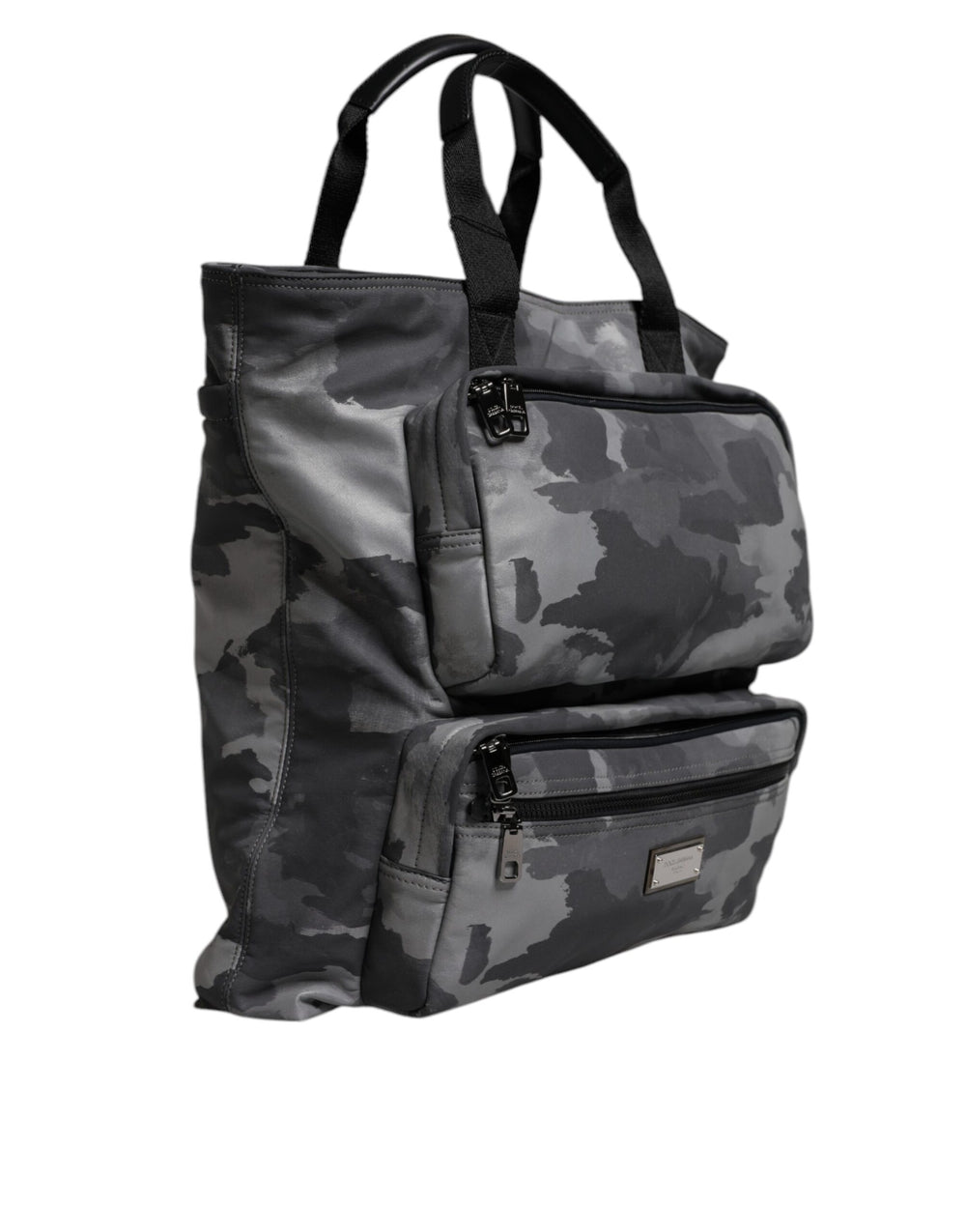 Dolce & Gabbana Cotton Tote Bag in Grey Camouflage